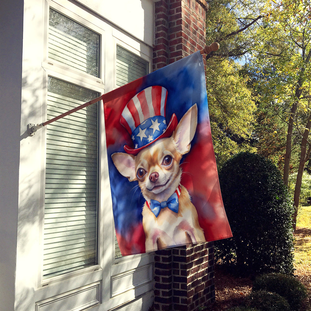 Chihuahua Patriotic American House Flag Image 2