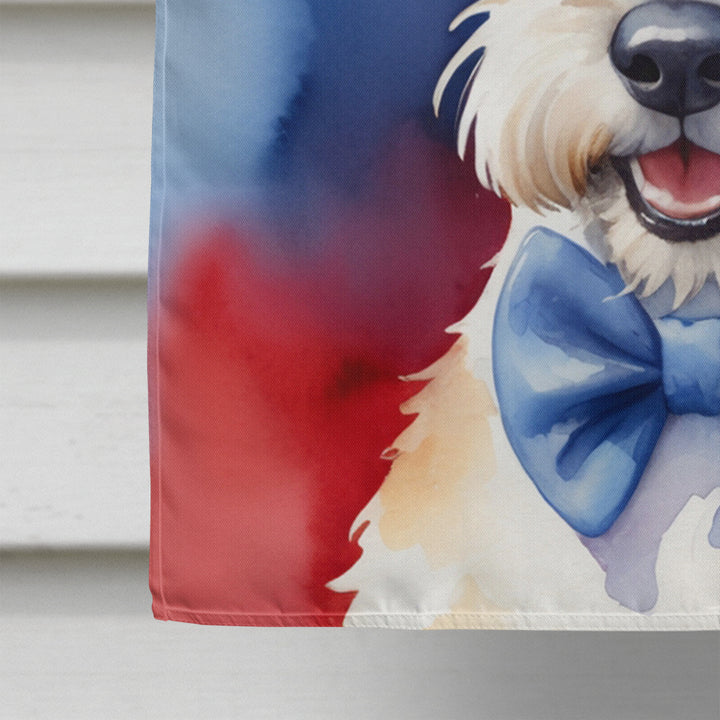 Fox Terrier Patriotic American House Flag Image 4