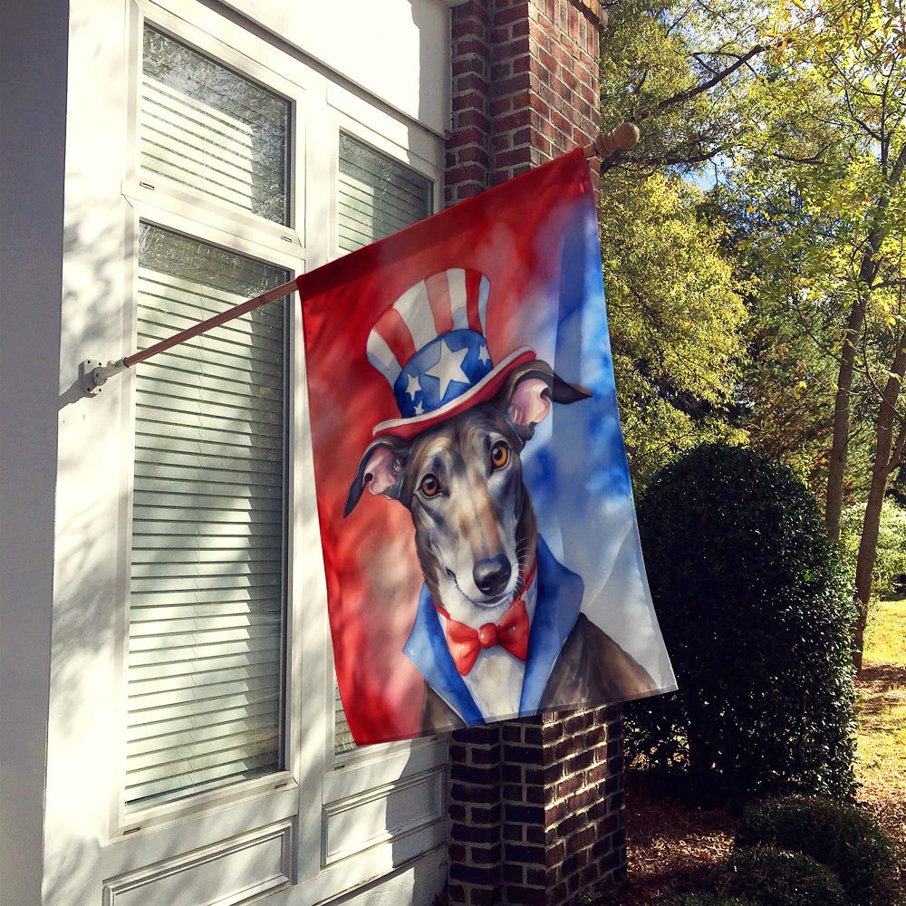 Greyhound Patriotic American House Flag Image 2