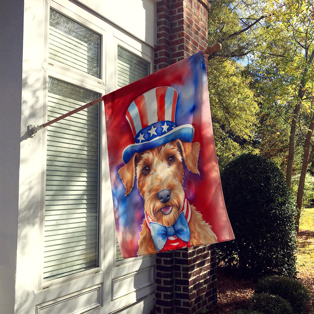 Irish Terrier Patriotic American House Flag Image 2