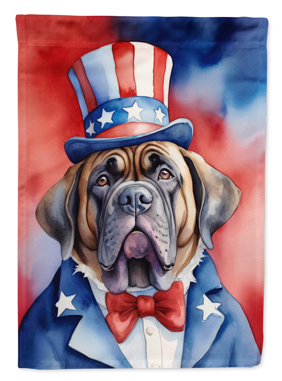 Mastiff Patriotic American House Flag Image 1