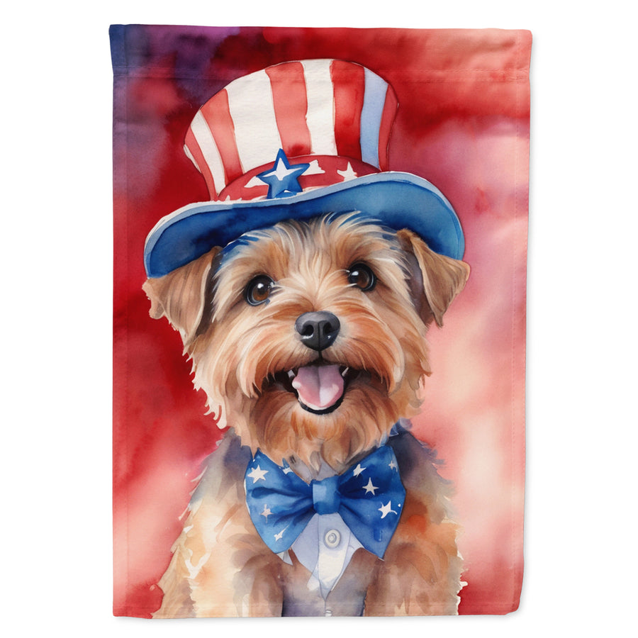 Norfolk Terrier Patriotic American House Flag Image 1