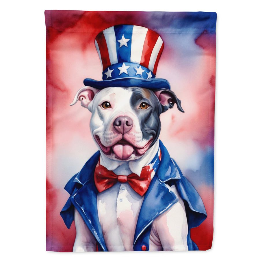 Pit Bull Terrier Patriotic American House Flag Image 1