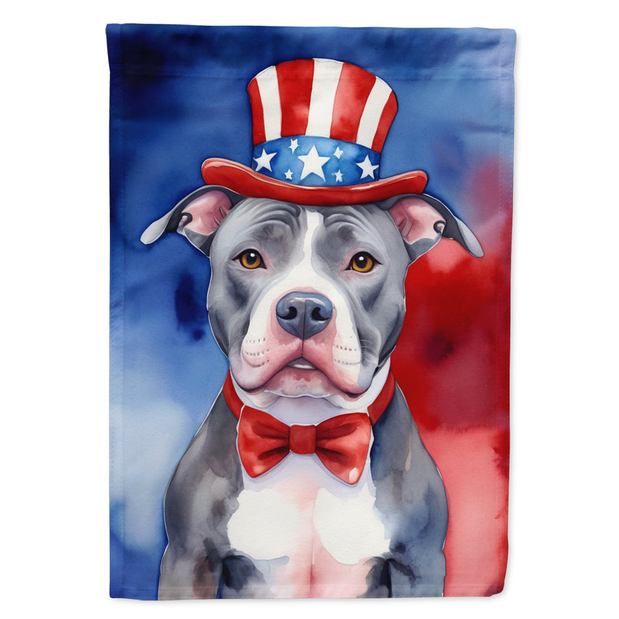 Pit Bull Terrier Patriotic American House Flag Image 1