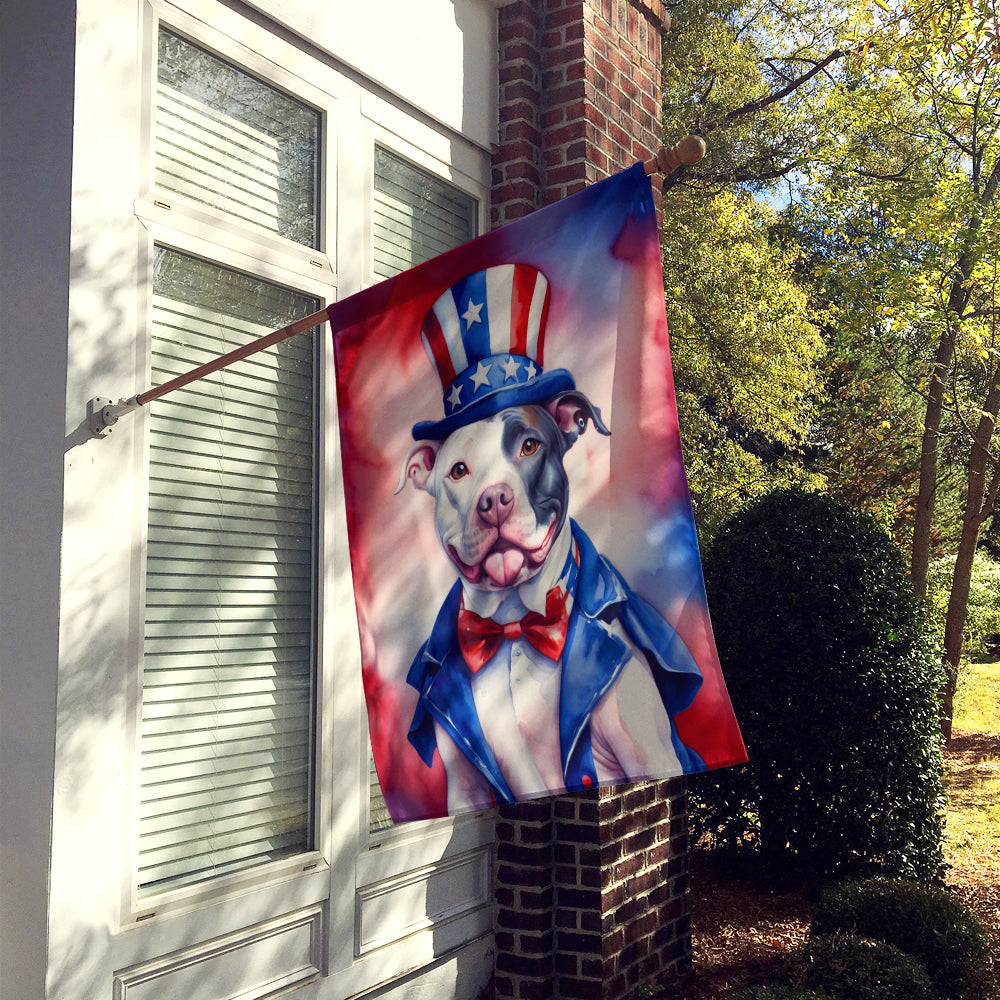 Pit Bull Terrier Patriotic American House Flag Image 2