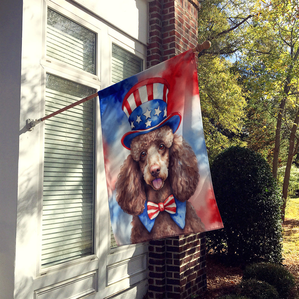 Poodle Patriotic American House Flag Image 2