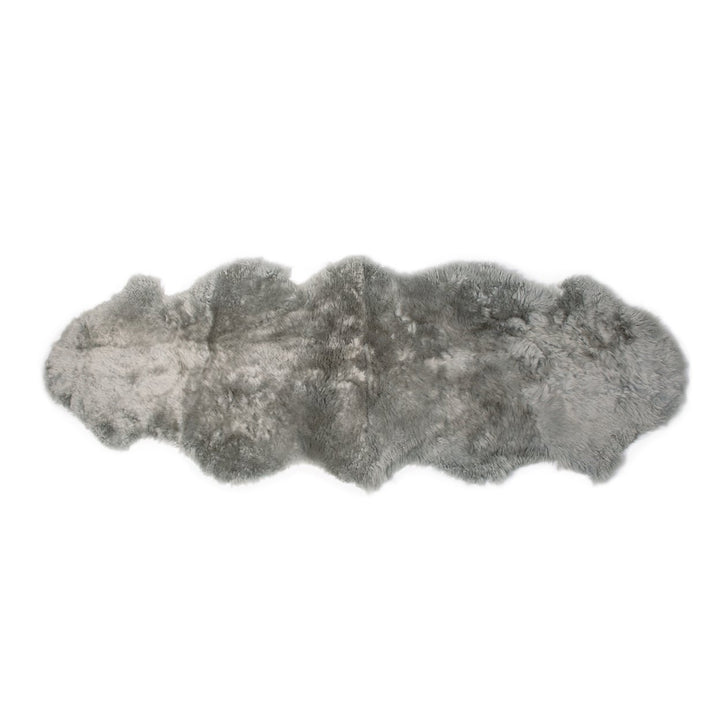 Milan Sheepskin Silver Rug 1-Piece Faux Cowhide Luxury Acrylic Plush Image 1