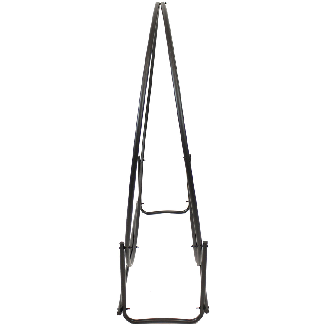 Sunnydaze 40 in Black Powder-Coated Iron Firewood Log Hoop Rack Image 6