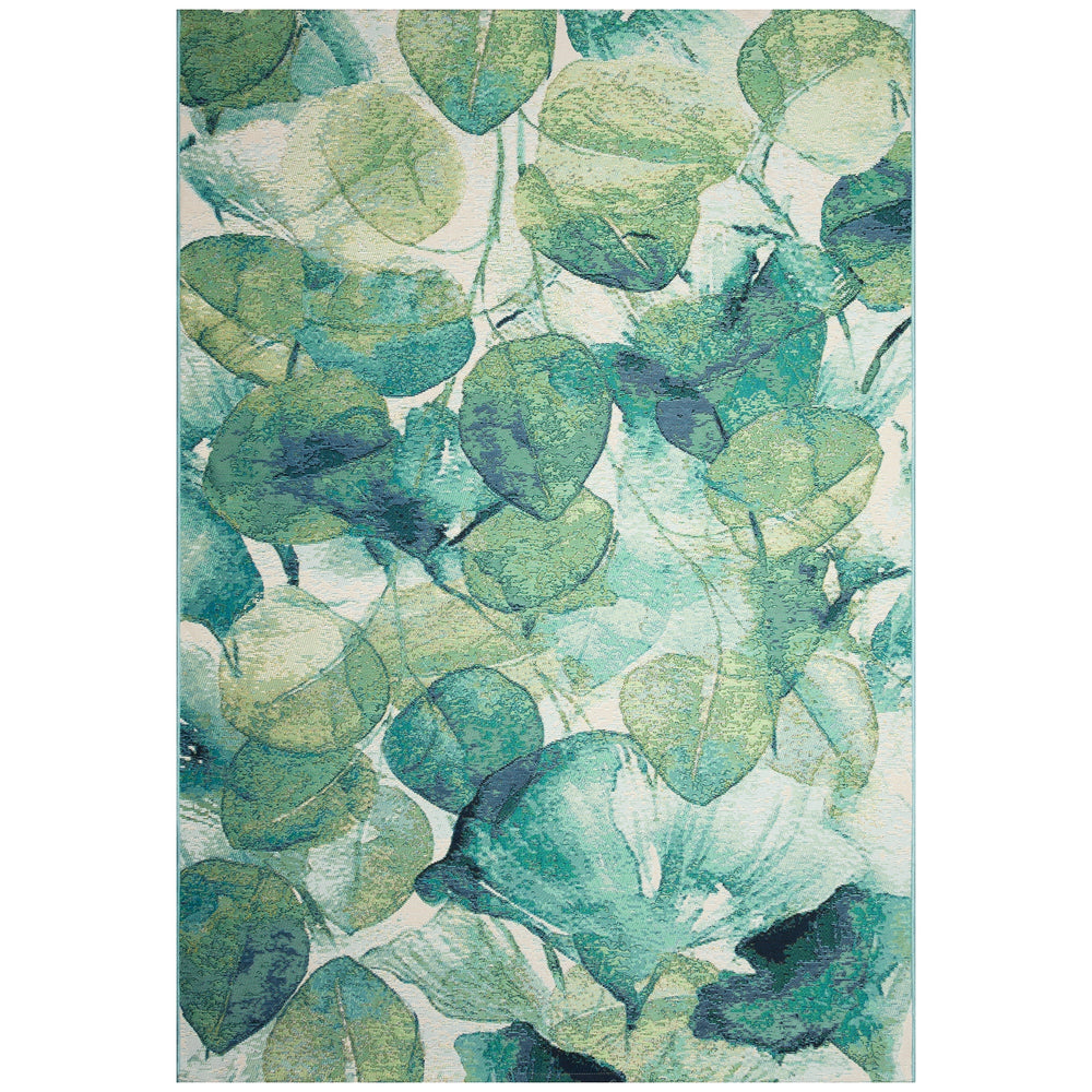 Liora Manne Marina Lotus Area Rug Green Indoor Outdoor 75% Polypropylene 5x8 Image 2