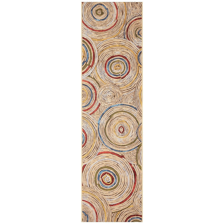 Liora Manne Marina Basket Circles Indoor Outdoor Area Rug Multi Color 5x7 Image 3