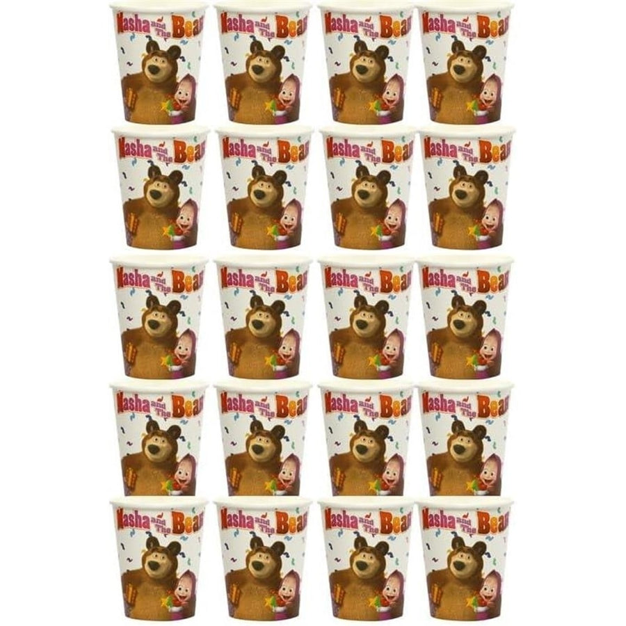 Mighty Mojo Masha and The Bear Party Paper Cups 20ct Colorful Kids Birthday Image 1