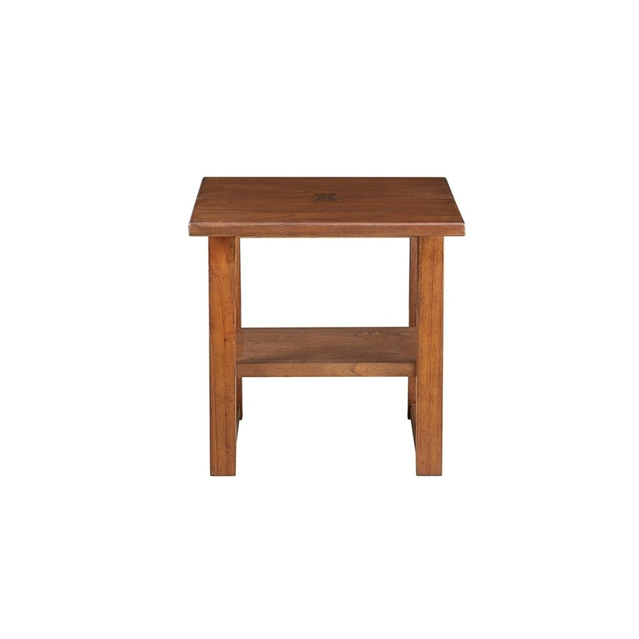 Gracie Mills Anika Solid Square Chestnut Side Table - GRACE-11049 Image 1