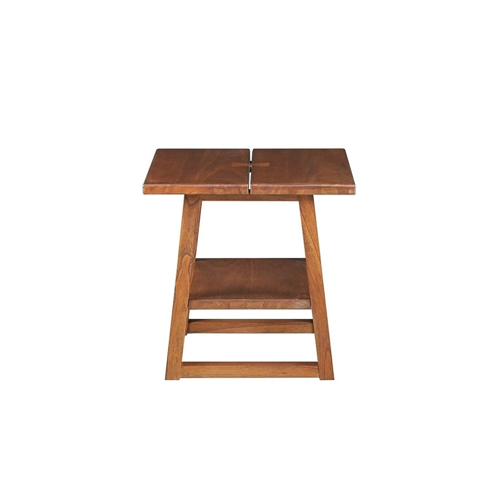 Gracie Mills Anika Solid Square Chestnut Side Table - GRACE-11049 Image 4