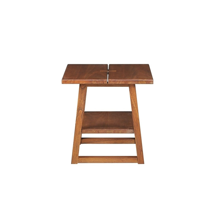 Gracie Mills Anika Solid Square Chestnut Side Table - GRACE-11049 Image 4