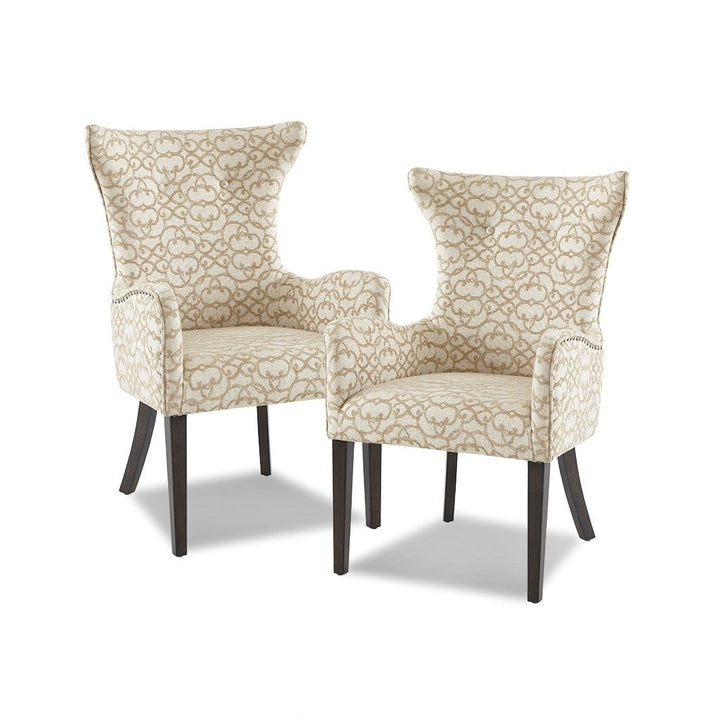 Gracie Mills Emmalee 2-Peice Upholstered Arm Dining Chair Set - GRACE-11776 Image 1