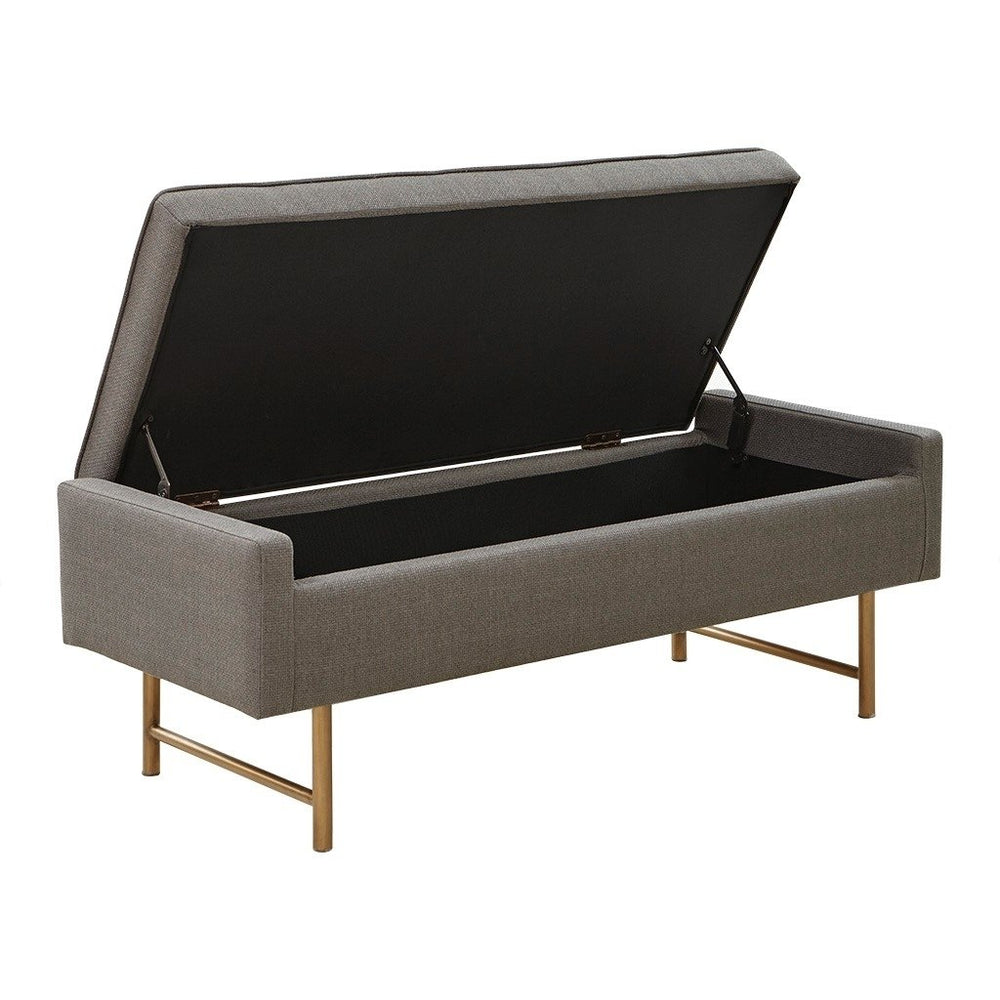 Gracie Mills Harvey Upholstered Accent Bench with Metal legs - GRACE-12127 Image 2