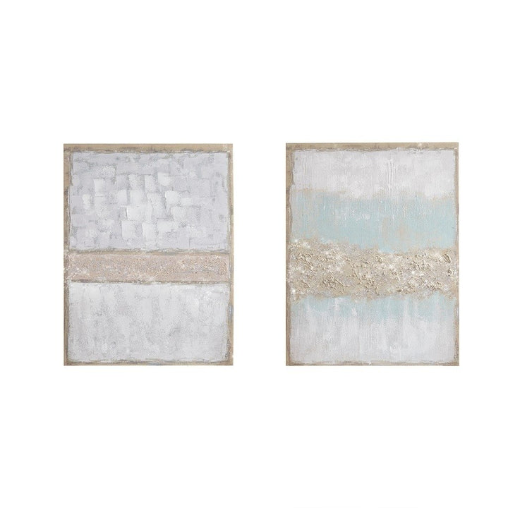 Gracie Mills Wiggins 2-Piece Hand-Embellished Glitter Canvas Wall Art Set - GRACE-12153 Image 1