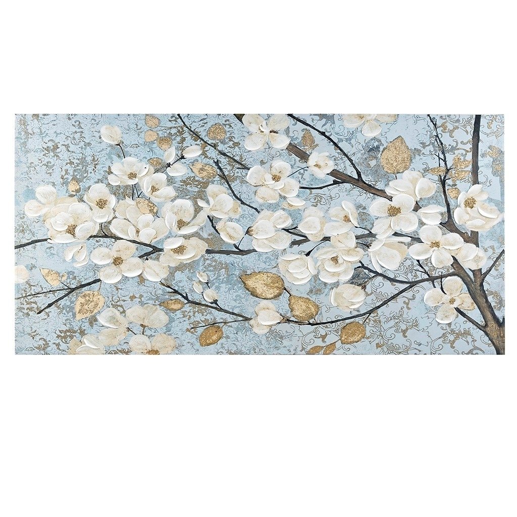 Gracie Mills Odell Gilded Blossoms Hand-Embellished Canvas Wall Art - GRACE-12157 Image 1