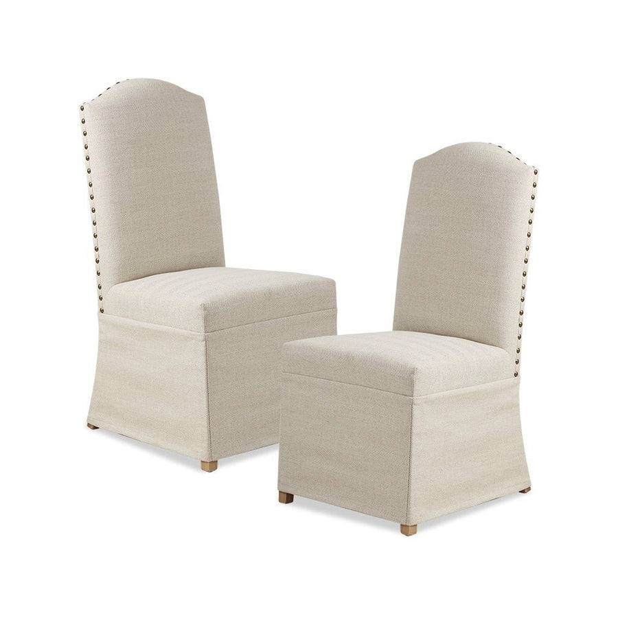 Gracie Mills Bethany Set of 2 High Back Dining Chairs with Skirts - GRACE-12435 Image 1