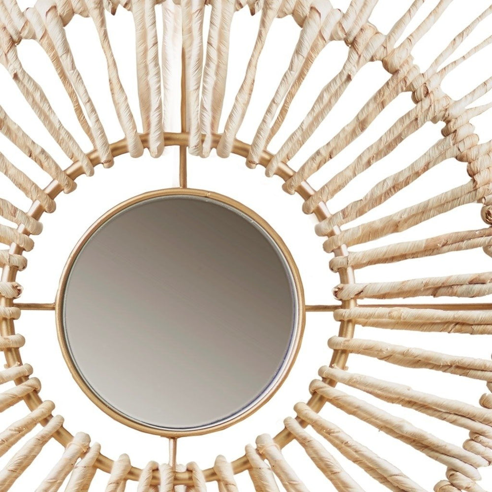 Gracie Mills Kennith 3-Piece Round Natural Fiber and Mirror Wall Art Set - GRACE-12831 Image 2