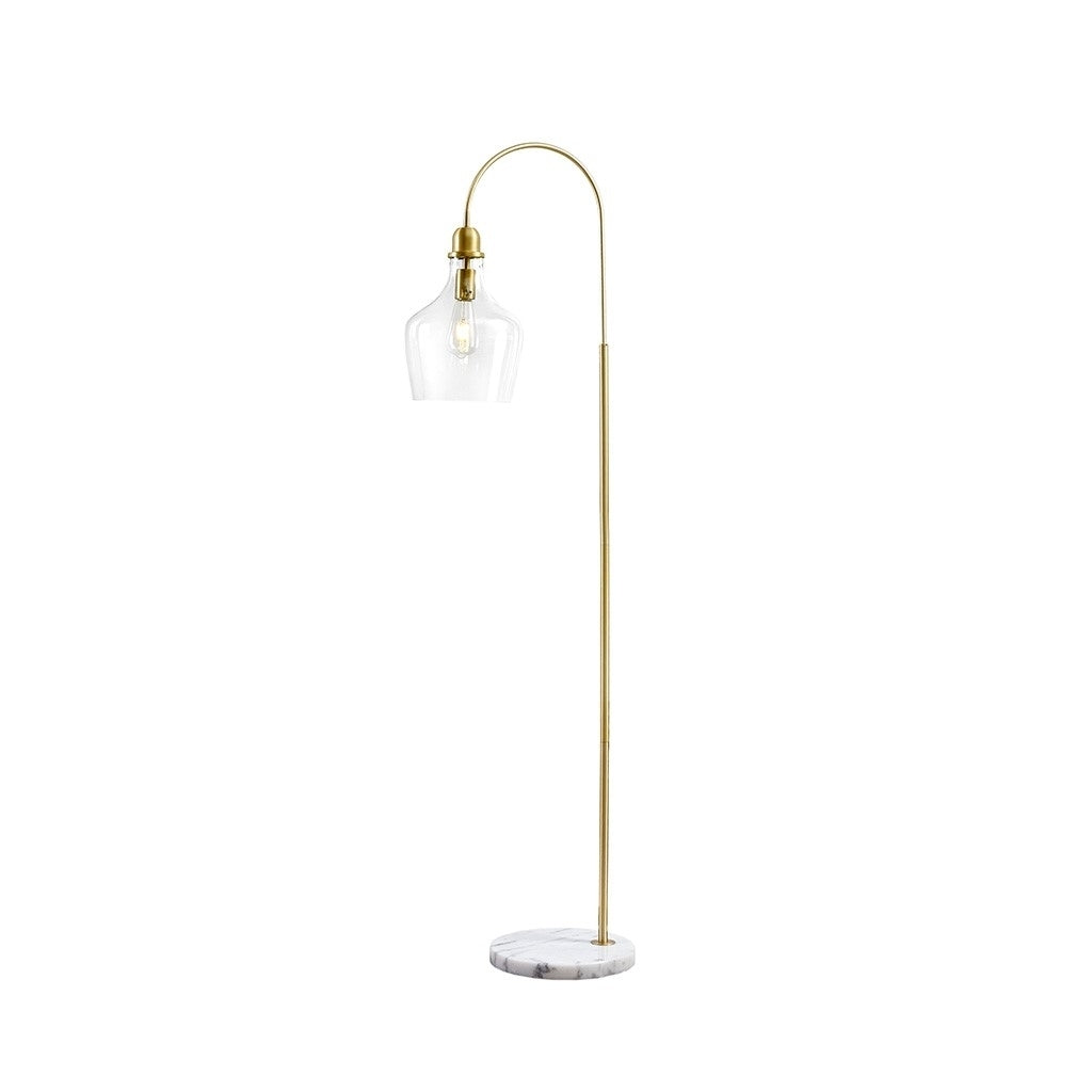 Gracie Mills Leanne Modern Arched Floor Lamp with Marble Base - GRACE-12835 Image 3