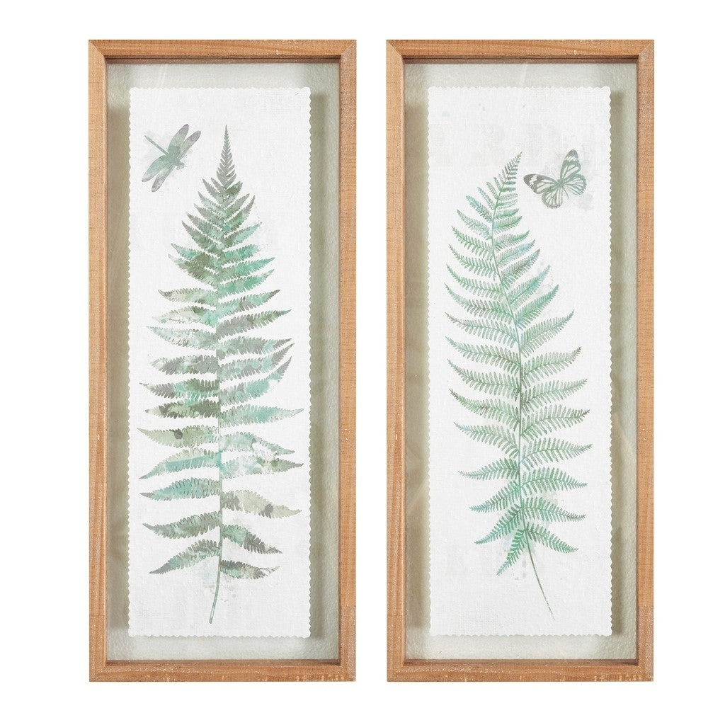 Gracie Mills Josie Natural Elegance 2-Piece Framed Glass Wall Art Set - GRACE-13575 Image 1