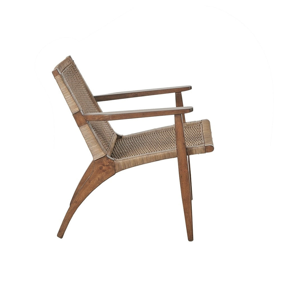 Gracie Mills Irwin Rattan Accent Chair with Mahogany Wood Frame - GRACE-13645 Image 2