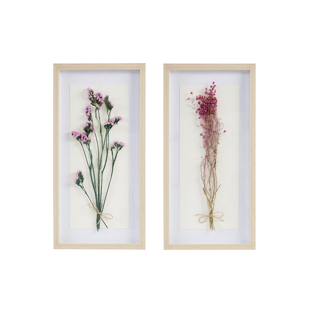 Gracie Mills David 2-Piece Dried Flower Shadow Box - GRACE-14087 Image 1