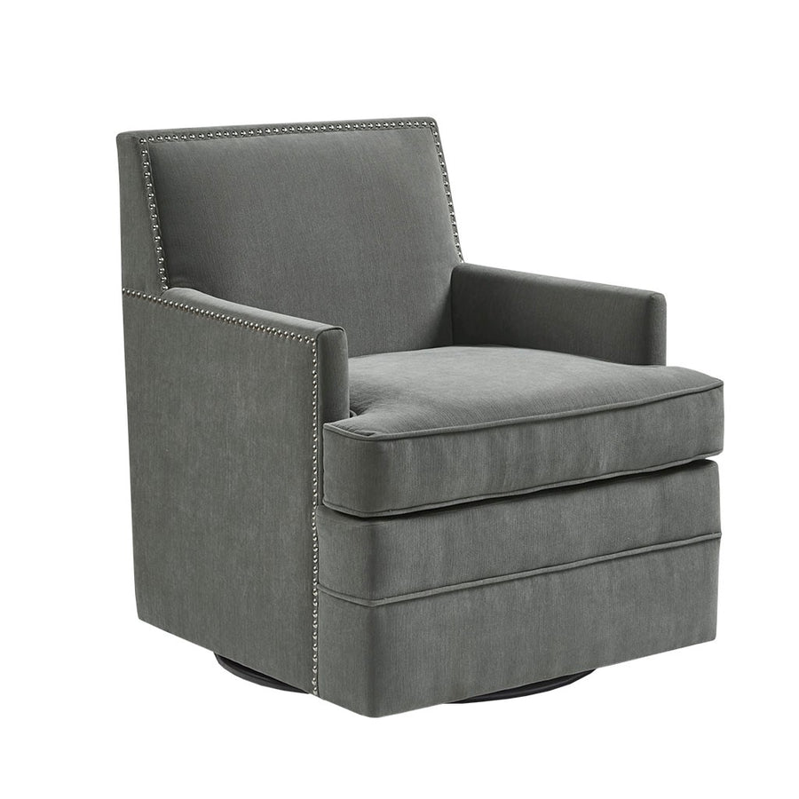 Gracie Mills Skye Upholstered Swivel Chair - GRACE-14118 Image 1