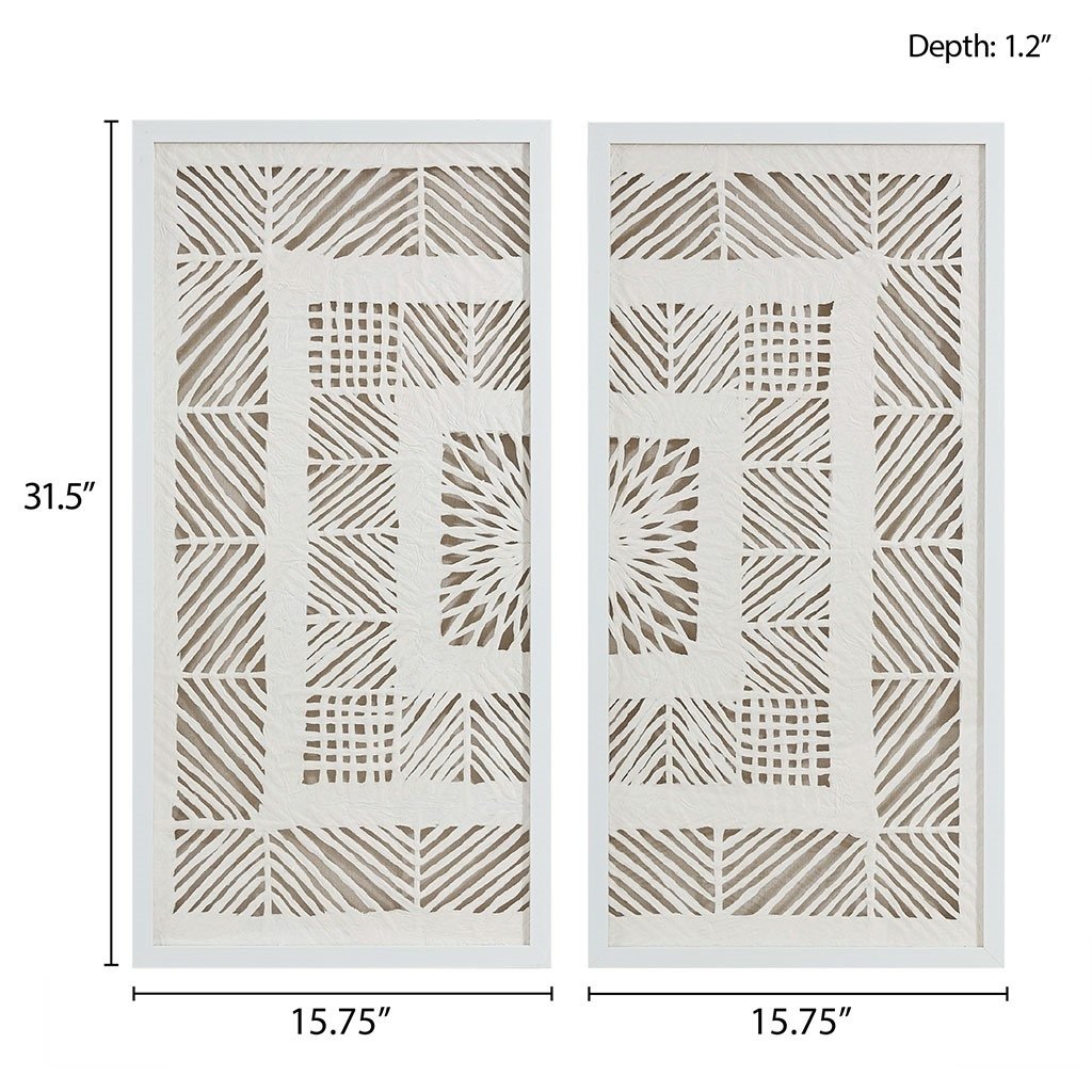 Gracie Mills Hood Geometric Elegance: 2-piece Rice Paper Panel Wall Art Se - GRACE-14091 Image 5