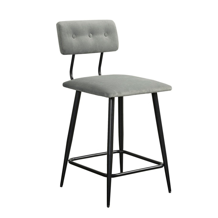 Gracie Mills Roscoe 25" Tufted Metal Frame Counter Stool - GRACE-14394 Image 1