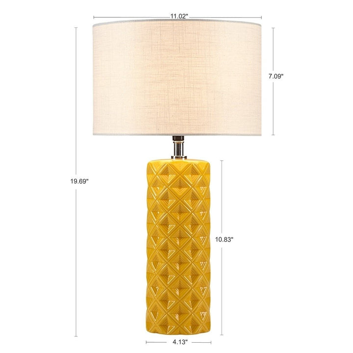 Gracie Mills Clarke Modern Geometry Ceramic Table Lamp - GRACE-14413 Image 2