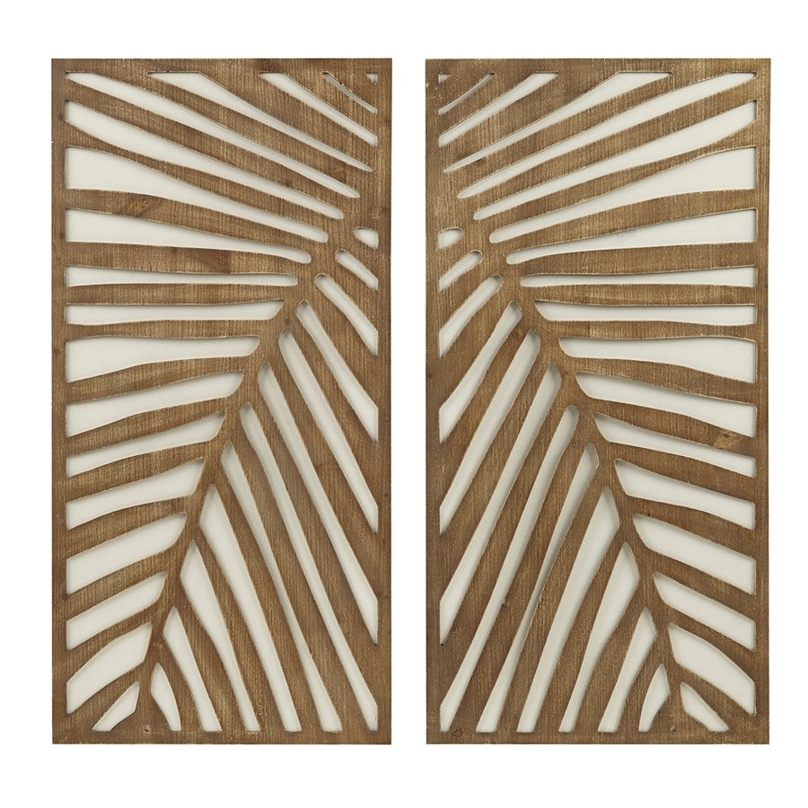 Gracie Mills Peter Coastal Palm Wood Panel Set - GRACE-14471 Image 1