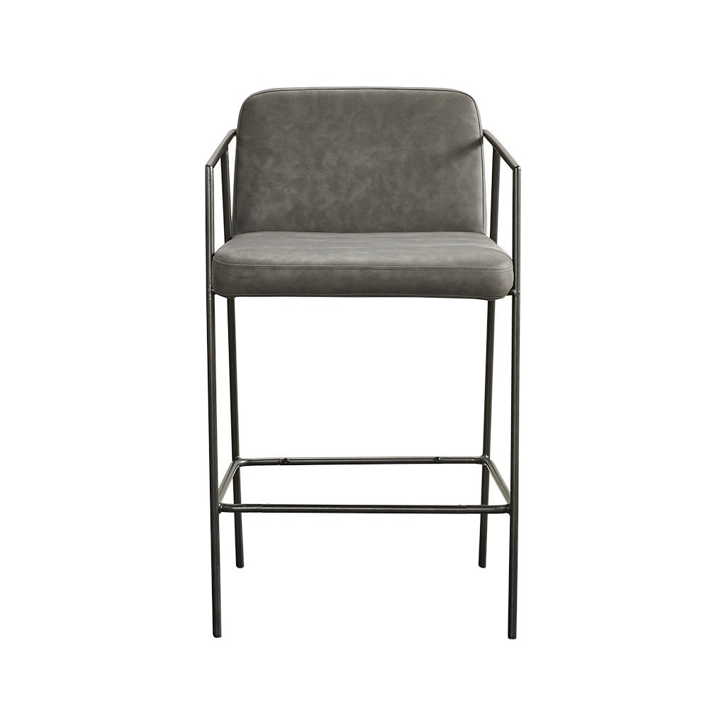 Gracie Mills Quentin Industrial Style Faux Leather Counter Stool - GRACE-14476 Image 2