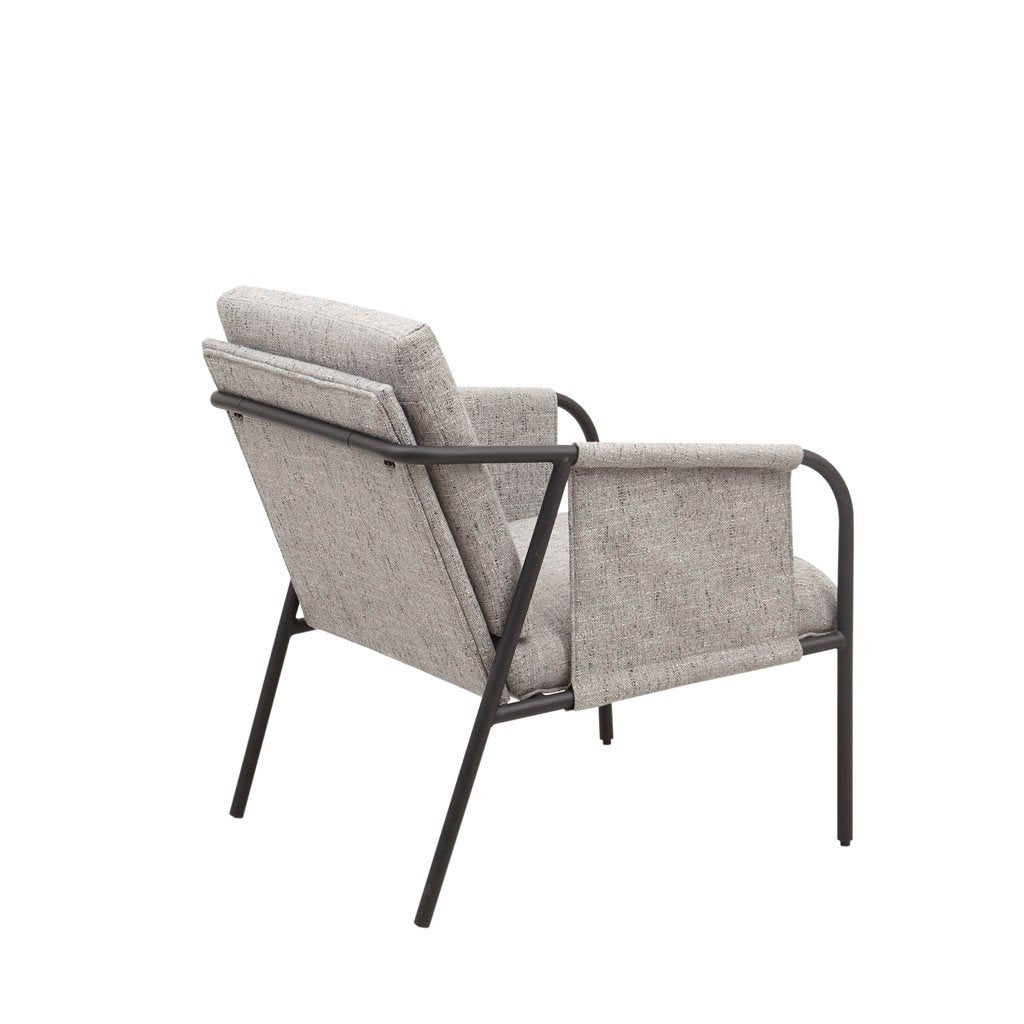 Gracie Mills Scotty Modern Grey Fabric Metal Frame Accent Chair - GRACE-14603 Image 3