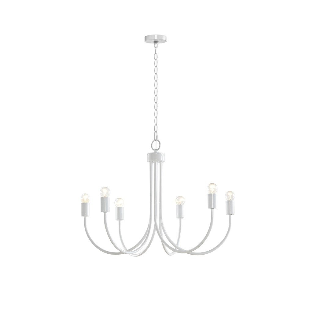 Gracie Mills Aiello Modern 6-Light Metal Chandelier - GRACE-14742 Image 3