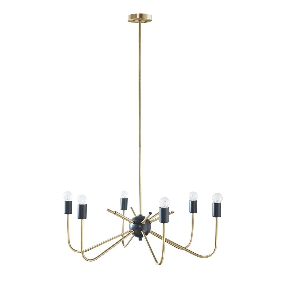 Gracie Mills Houston Modern 6-Light Adjustable Metal Chandelier - GRACE-14745 Image 1