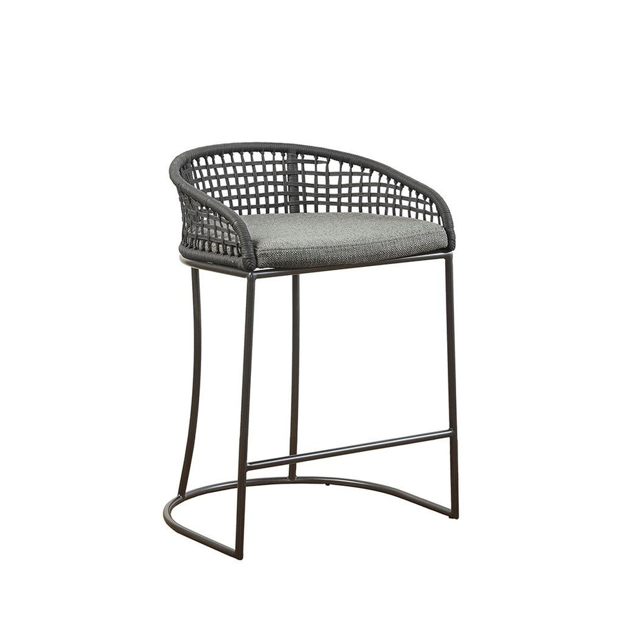 Gracie Mills Stephan Woven Rope Back Counter Stool 25" - GRACE-14012 Image 1