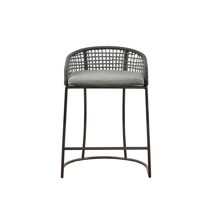 Gracie Mills Stephan Woven Rope Back Counter Stool 25" - GRACE-14012 Image 2