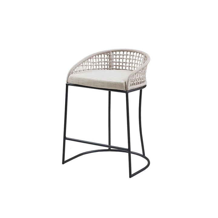 Gracie Mills Stephan Woven Rope Back Counter Stool 25" - GRACE-14012 Image 1