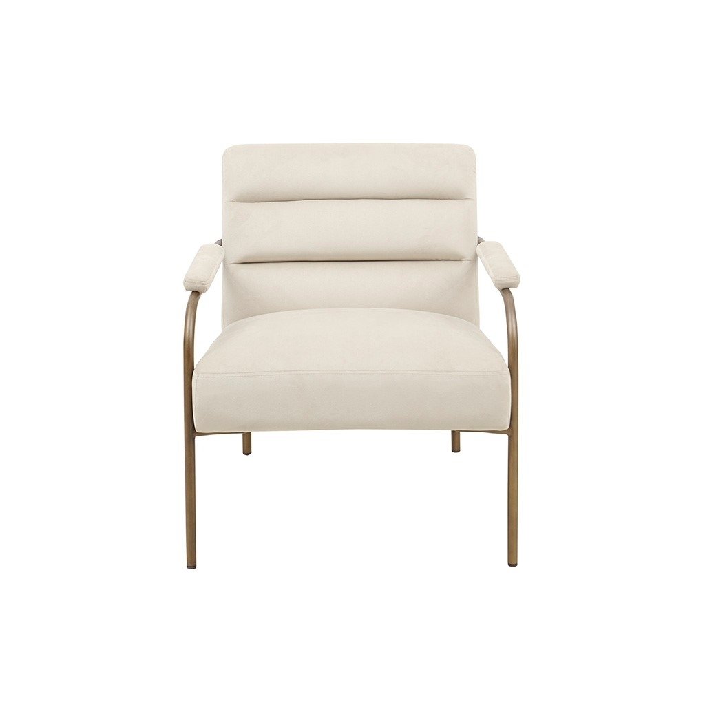 Gracie Mills Shields Contemporary Elegance Upholstered Accent Chair with Open Arms and Metal Legs - GRACE-14816 Image 1