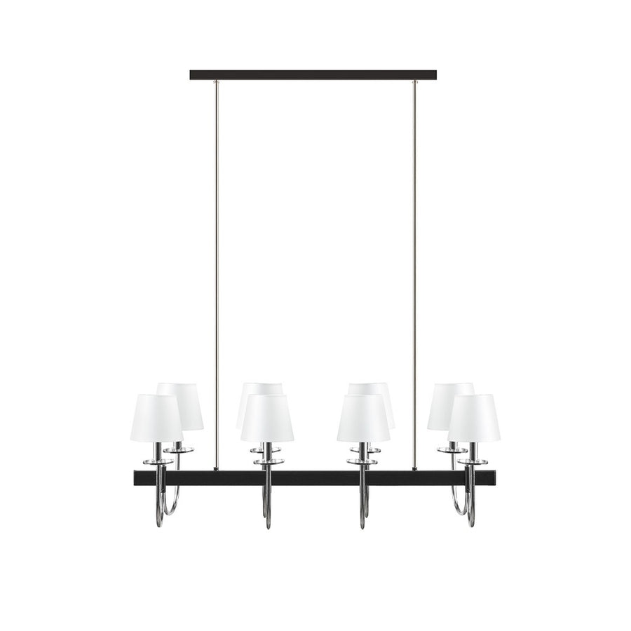 Gracie Mills Murillo 8-Light Rectangular Chandelier with Drum Shades - GRACE-14939 Image 1
