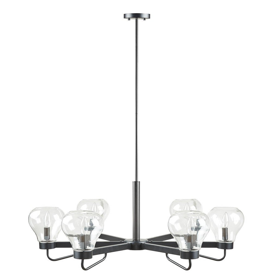 Gracie Mills Jocelyn Modern 6-Light Chandelier with Clear Glass Shades - GRACE-14942 Image 1