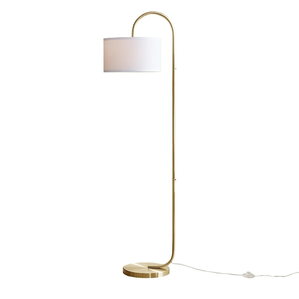 Gracie Mills Mylee Modern Brass Gold Arched Floor Lamp - GRACE-15007 Image 2