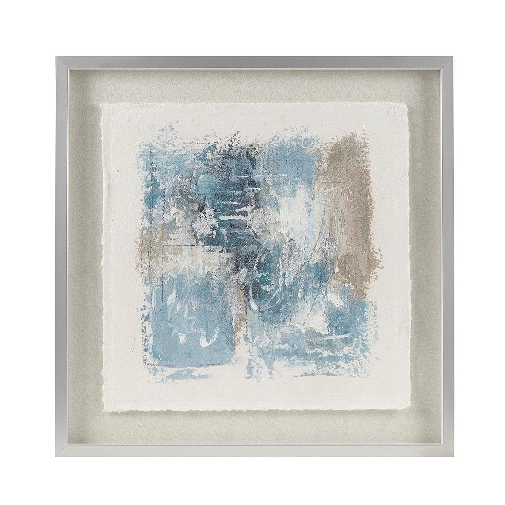 Gracie Mills Potter Hand Painted Abstract Silver Framed Glass and Matted Wall Art - GRACE-15214 Image 1