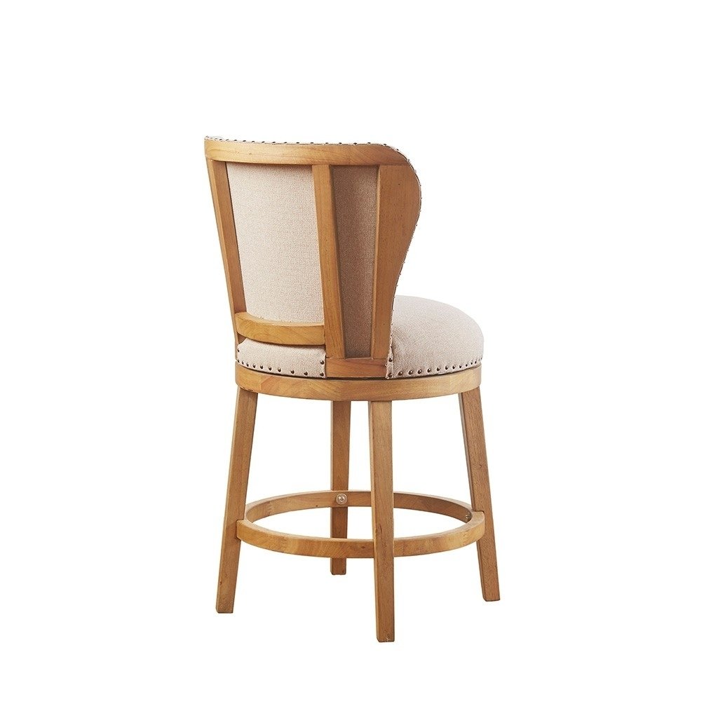 Gracie Mills Albertine Tan Swivel Counter Stool 25" H - GRACE-15236 Image 3