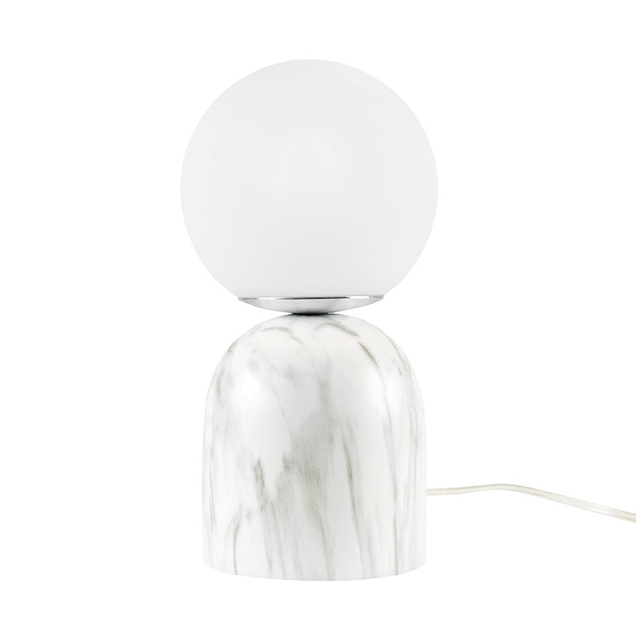 Gracie Mills Julien Ethereal Glow Frosted Glass Globe Resin Table Lamp - GRACE-15248 Image 1