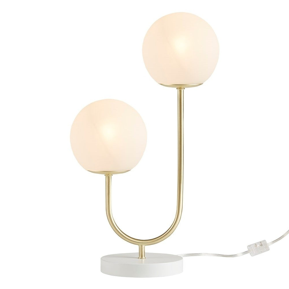 Gracie Mills neda Modern 2-Light Globe Table Lamp Gold Metal Finish - GRACE-15249 Image 2