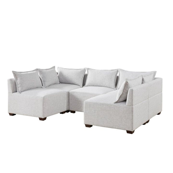 Gracie Mills Wolfe Utopia 5-Piece Modular U-Shape Sofa Ensemble - GRACE-15499 Image 1