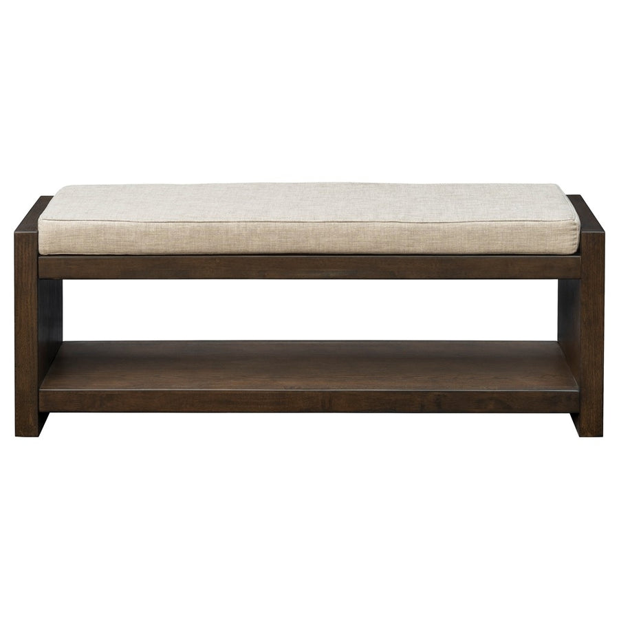 Gracie Mills Grover Modern Accent Storage Bench with Lower Shelf - GRACE-15297 Image 1